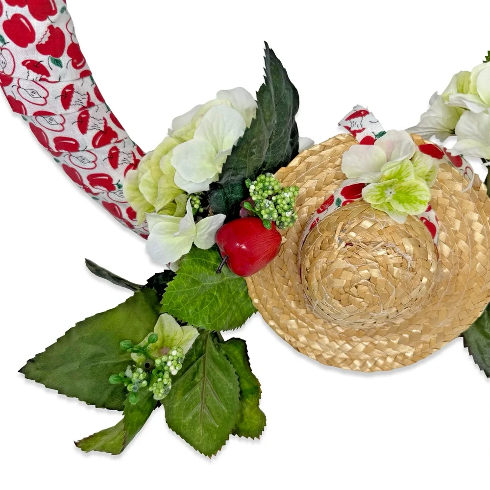 Vintage Horseshoe Wreath Rope Floral Western Farmhouse Decor Rustic 15”